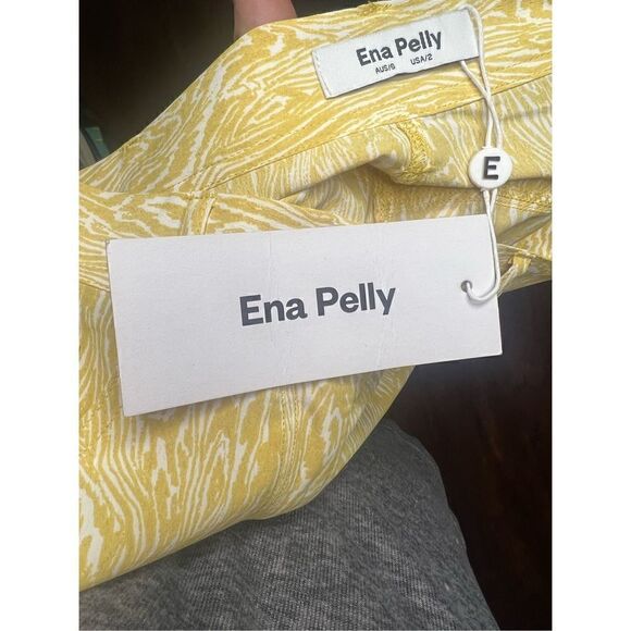 Ena Pelly Golden Flare 100% Recycled Polyester Pant NWT Size 6 - Picture 7 of 9